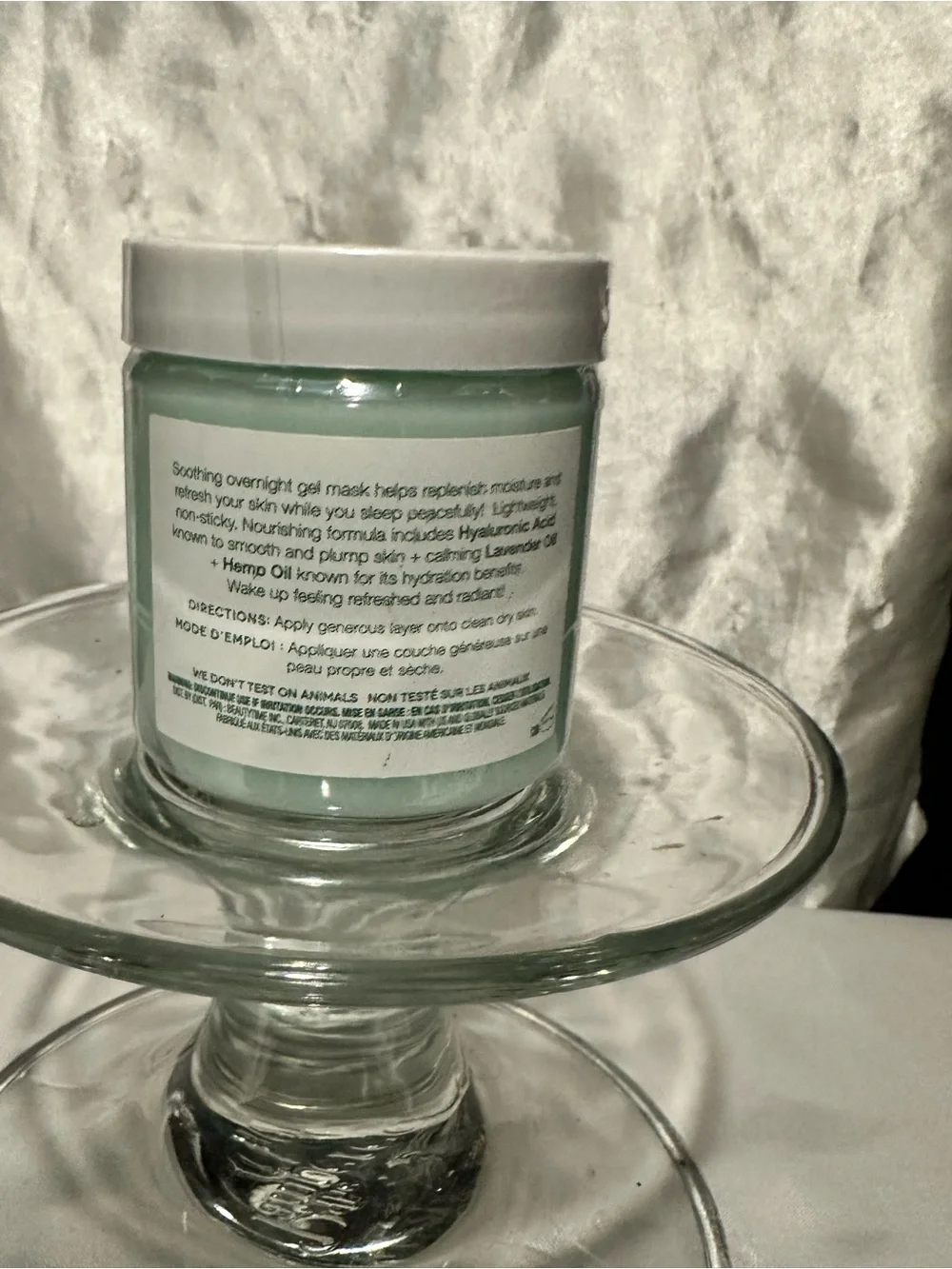 earth to skin Hemp Lavender Calm Overnight Gel Mask - Moisture Recharge